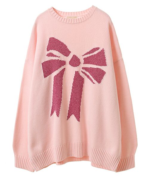 ＊candy stripper＊ GLITTER RIBBON KNIT 白 candy stripper＊ GLITTER RIBBON KNIT 白