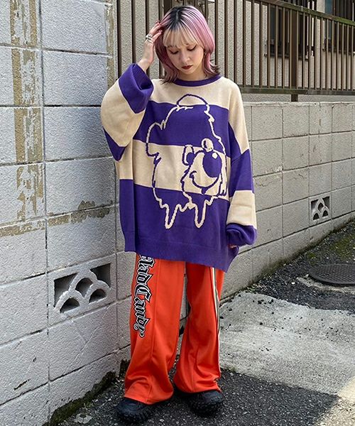 MELTY BEAR BORDER KNIT | Candy Stripper（キャンディ ストリッパー  