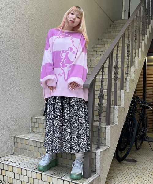 キャンディストリッパー クマ ダメージ ニット BROKEN BEAR KNIT | Candy Stripper（キャンディ ストリッパー