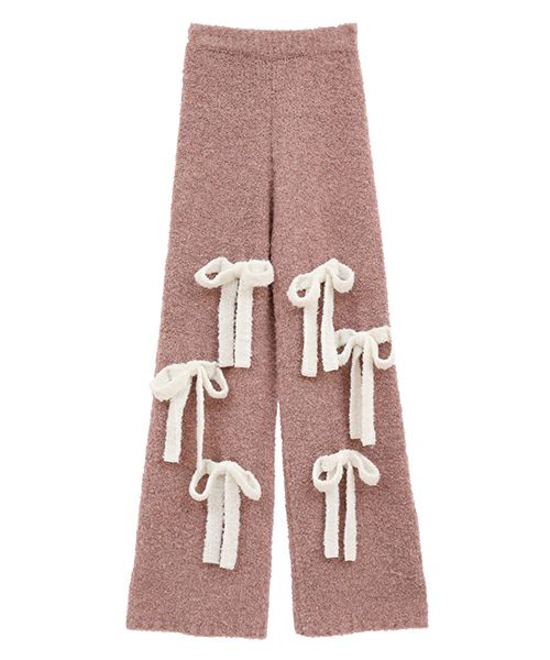 FLUFFY RIBBON KNIT PANTS | Candy Stripper（キャンディ