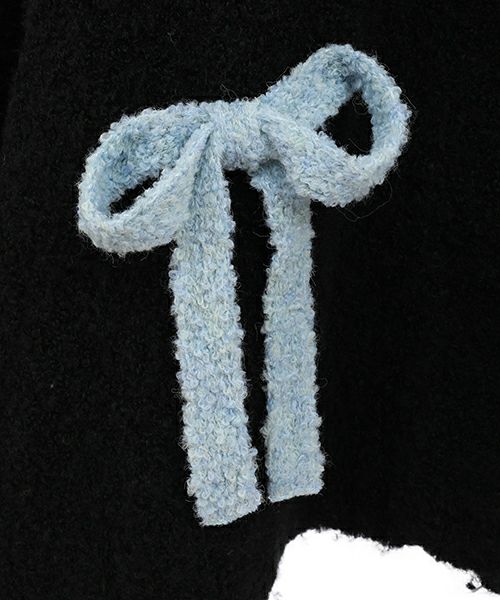 FLUFFY RIBBON KNIT CARDIGAN | Candy Stripper(キャンディ FLUFFY RIBBON KNIT CARDIGAN | Candy Stripper(キャンディ