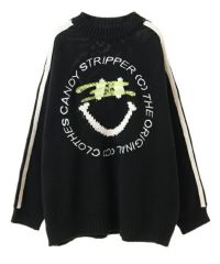 candy stripper SHIHTZU CABLE ニット ブラック 2 KNIT |Candy Stripper（キャンディ ストリッパー