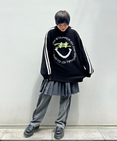 Candy Stripper DISTORTED SMILE ZIP フーディ Candy Stripper DISTORTED SMILE ZIP フーディ