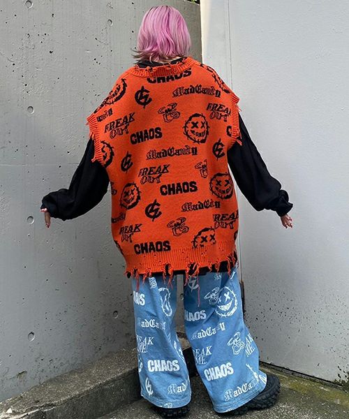 MEDLEY SMILE KNIT VEST | Candy Stripper（キャンディ