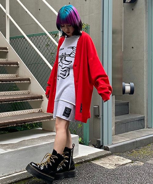 DAMAGE KNIT CARDIGAN | Candy Stripper（キャンディ