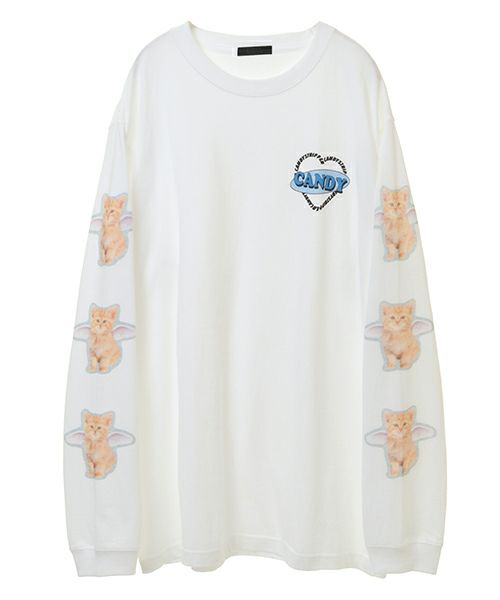 あーみ★CANDY猫トップス2点セット ゴースローキャラバン KIDS USA/C オーバーオールキャンパー猫