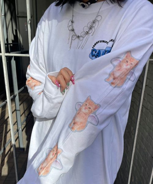 ANGEL KITTEN L/S TEE | Candy Stripper（キャンディ