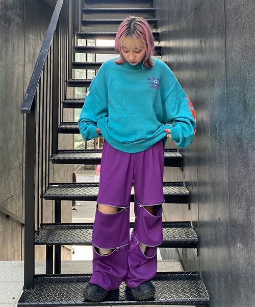 CND ZIPPER TRACK PANTS | Candy Stripper（キャンディ