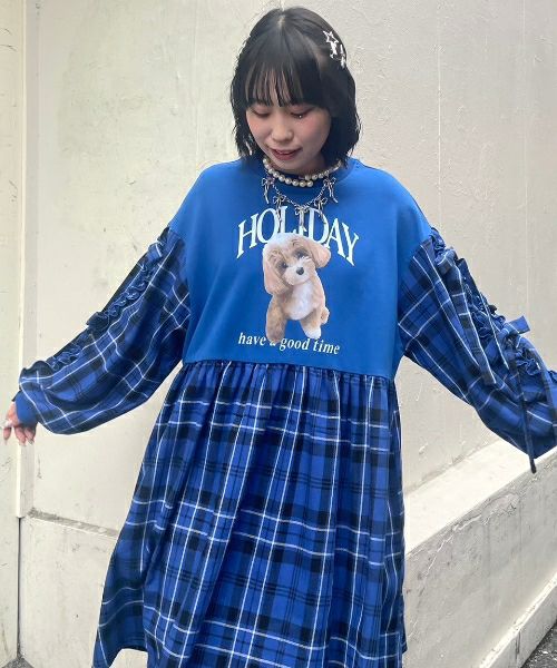 AMOUR RIBBON CHECK ONE-PIECE | Candy Stripper（キャンディ 