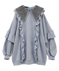Candy Stripper FRILL COLLAR フリルカラーコート　S Candy Stripper FRILL COLLAR フリルカラーコート S - メルカリ