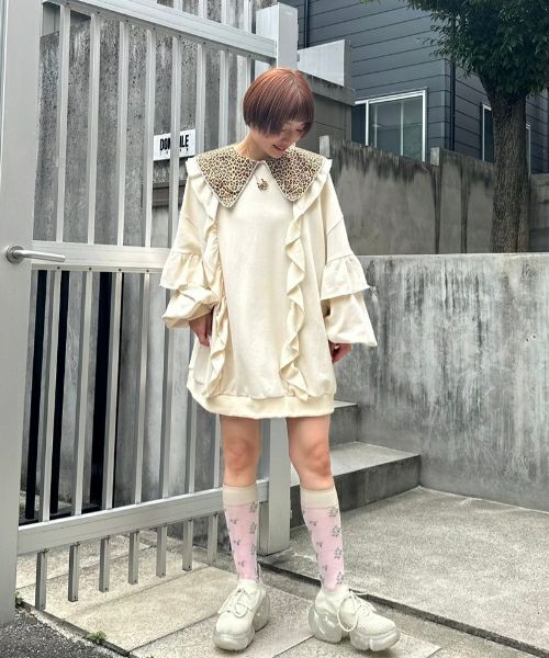 犬が可愛い★キャンディストリッパー スウェット トレーナー パステルピンク XL 犬が可愛い☆キャンディストリッパー スウェット トレーナー