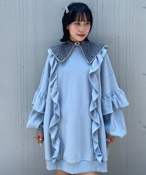 Candy Stripper FRILL SLEEVE SWEAT ワンピース（Candy Stripper 