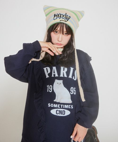 PARIS CAT SWEAT ONE-PIECE | Candy Stripper（キャンディ