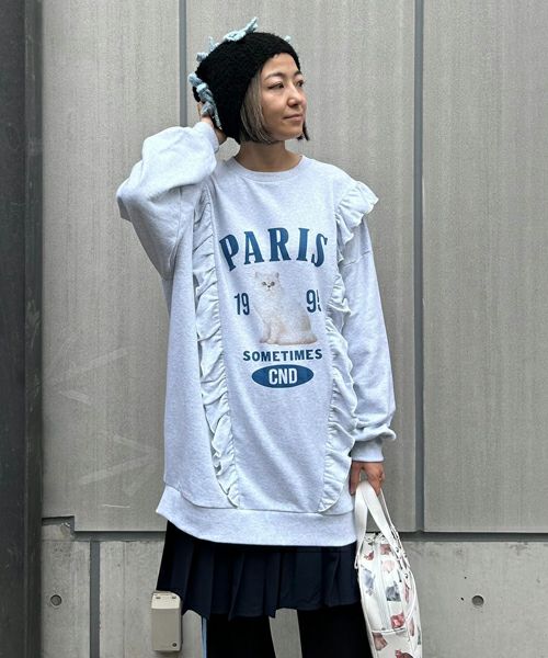 PARIS CAT SWEAT ONE-PIECE | Candy Stripper（キャンディ