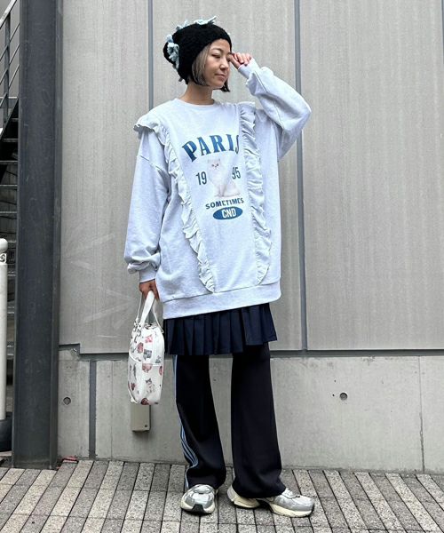 PARIS CAT SWEAT ONE-PIECE | Candy Stripper（キャンディ
