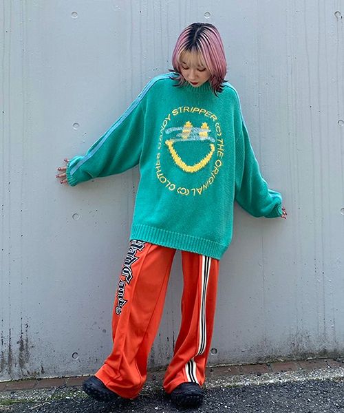 新品 Candystripper パンダ刺繍ジャージパンツ トラックパンツ