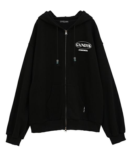上品スタイル FLUFFY CLUB SWEAT HOODIE | Candy Stripper（キャンディ トップス