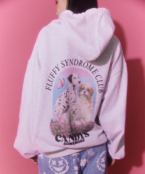 FLUFFY CLUB SWEAT HOODIE | Candy Stripper（キャンディ