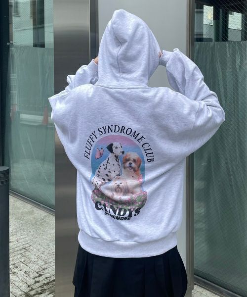 FLUFFY CLUB SWEAT HOODIE | Candy Stripper（キャンディ