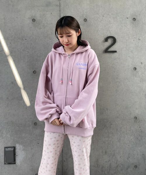 FLUFFY CLUB SWEAT HOODIE | Candy Stripper（キャンディ