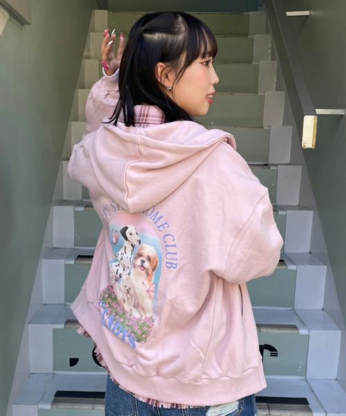 トップス candystripper FLUFFY CLUB SWEAT HOODIE candystripper FLUFFY CLUB SWEAT HOODIE