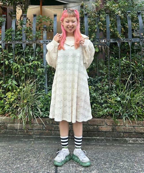 Candy Stripper LITTLE GIRL SHIRRINGワンピース