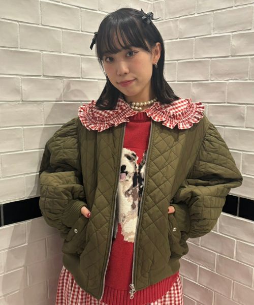 ジャケット・アウター Amiur big collar quilting jacket BIG COLLAR QUILTING JACKET | Candy Stripper（キャンディ