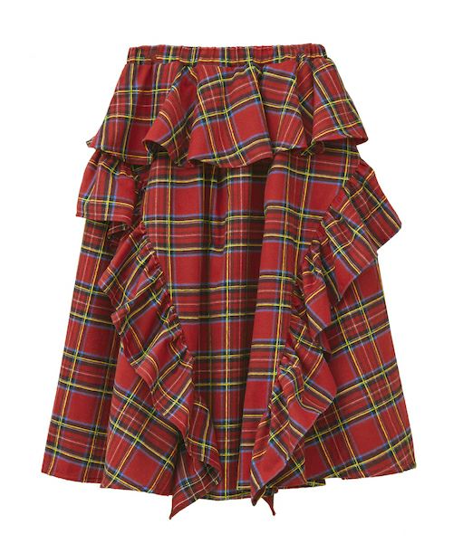 スカート MARGARIN CHECK FRILL MIDI SKIRT 4BMM150 スカート MARGARIN CHECK FRILL MIDI SKIRT 4BMM150 Ruffle