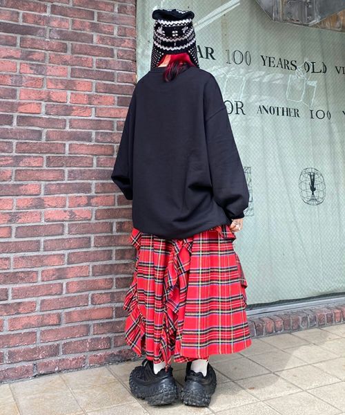 CHECK FRILL MIDI SKIRT | Candy Stripper（キャンディ