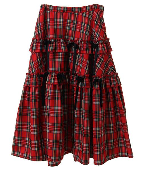 TINY RIBBON TIERED SKIRT | Candy Stripper（キャンディ ストリッパー 
