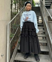 TINY RIBBON TIERED SKIRT | Candy Stripper（キャンディ