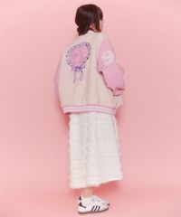 キャンディストリッパー スタジャン ブルゾン ピンク リボン 新品タグ無し CANDYS CLUB STADIUM JUMPER | Candy Stripper（キャンディ