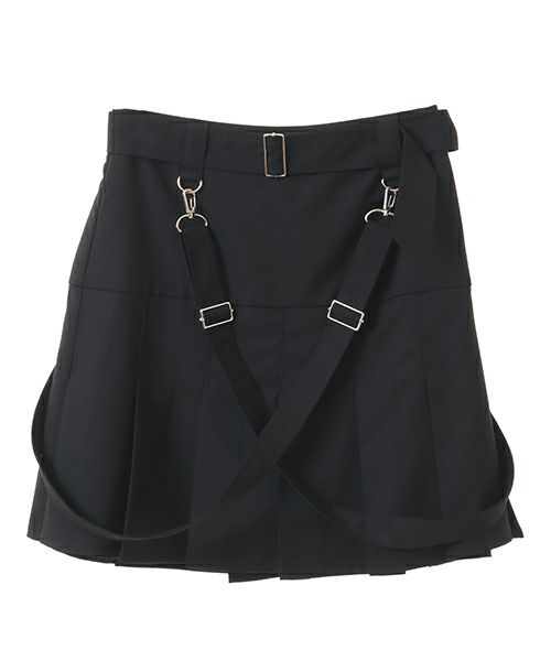 【新品】Candy Stripper プリーツスカート サスペンダー付 ブラック SUSPENDER SKIRT PANTS | Candy Stripper（キャンディ