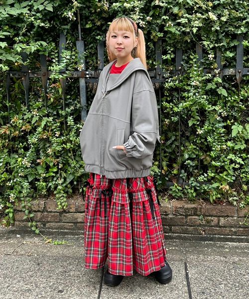 SAILOR COLLAR FAKE LEATHER JACKET | Candy Stripper（キャンディ 