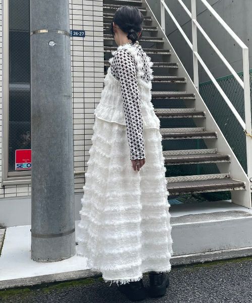 FLUFFY FRINGE DRESS | Candy Stripper（キャンディ ストリッパー  
