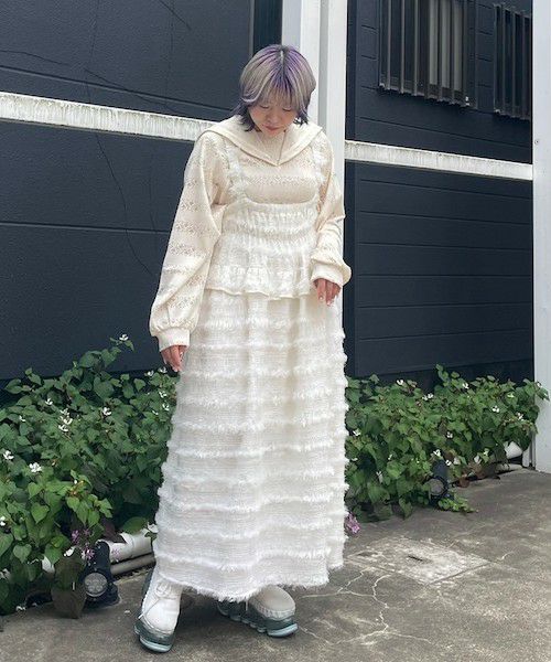 FLUFFY FRINGE DRESS | Candy Stripper（キャンディ