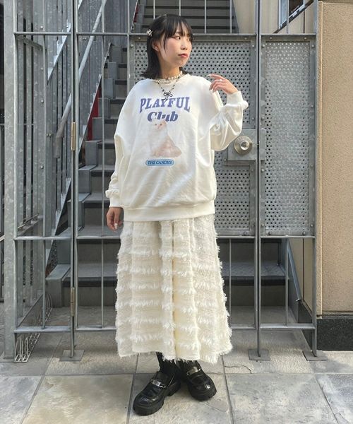 FLUFFY FRINGE DRESS | Candy Stripper（キャンディ