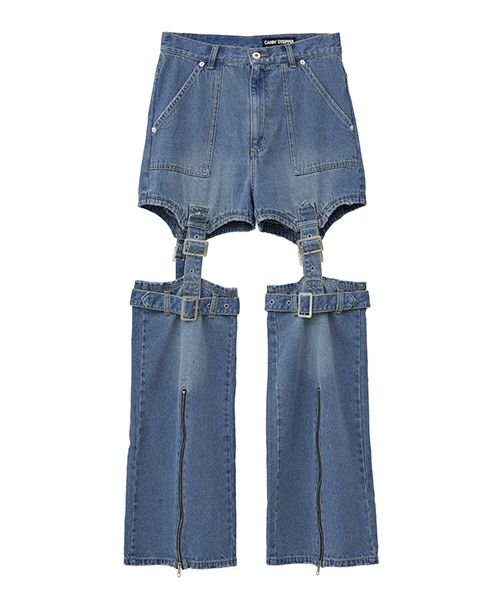 CHEEKY BELTED DENIM PANTS | Candy Stripper（キャンディ