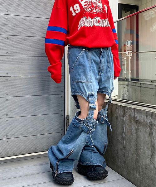 CHEEKY BELTED DENIM PANTS | Candy Stripper（キャンディ