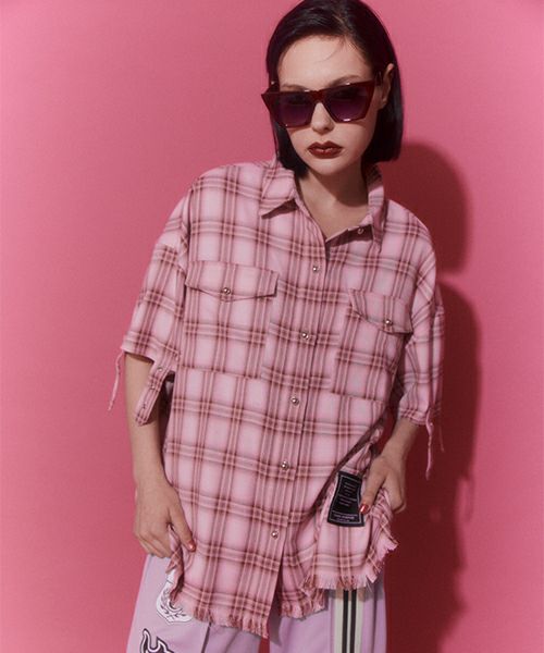 BELTED CHECK SHIRT | Candy Stripper（キャンディ ストリッパー