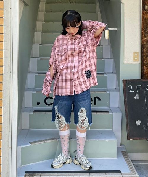 BELTED CHECK SHIRT | Candy Stripper（キャンディ ストリッパー