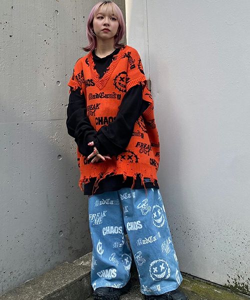 candy stripper スマイル　パンツ MEDLEY SMILE DENIM PANTS | Candy Stripper（キャンディ