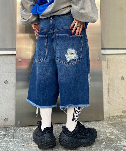 DAMAGE SHORT JEANS | Candy Stripper（キャンディ ストリッパー