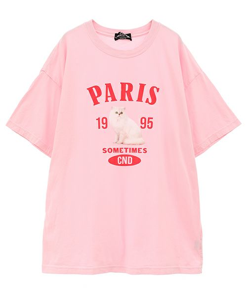 PARIS CAT BIG TEE | Candy Stripper（キャンディ ストリッパー