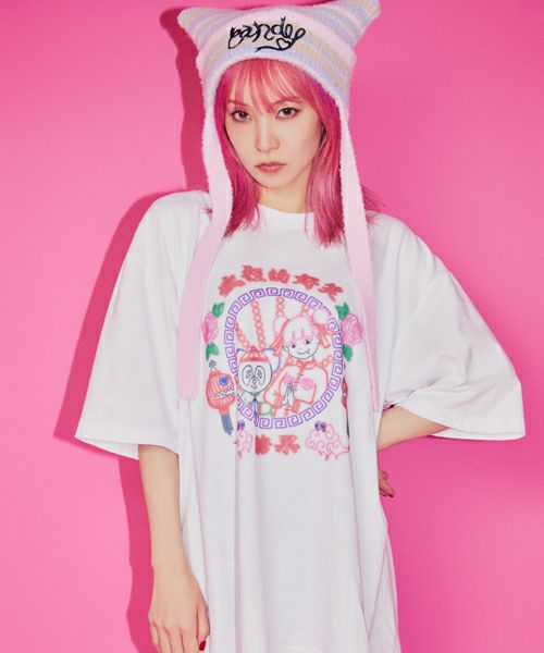 LiSA×CandyStripper LISA＆PEPE NEON SIGN LiSA】LISA＆PEPE NEON SIGN TEE | Candy Stripper（キャンディ