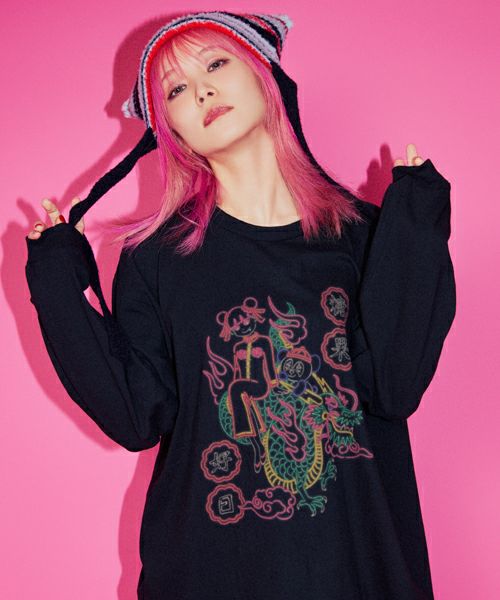 LiSA】ANOTHER Great Day NEON SIGN L/S TEE | Candy Stripper