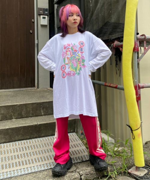その他 lisa LiSA】ANOTHER Great Day NEON SIGN L/S TEE | Candy Stripper