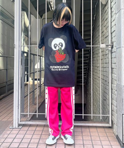 insane】STRAWBERRY PEPE BIG TEE | Candy Stripper（キャンディ