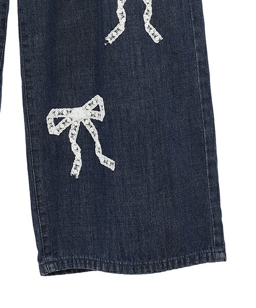 LACY RIBBON DENIM PANTS | Candy Stripper（キャンディ