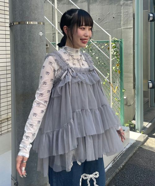 RIBBON SEE THROUGH TOPS | Candy Stripper（キャンディ